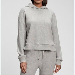 NWT GAP Gray Women's Cozy Ribbed Hoodie - Size: Small